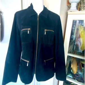 Metrostyle Suede Black Jacket Size 10